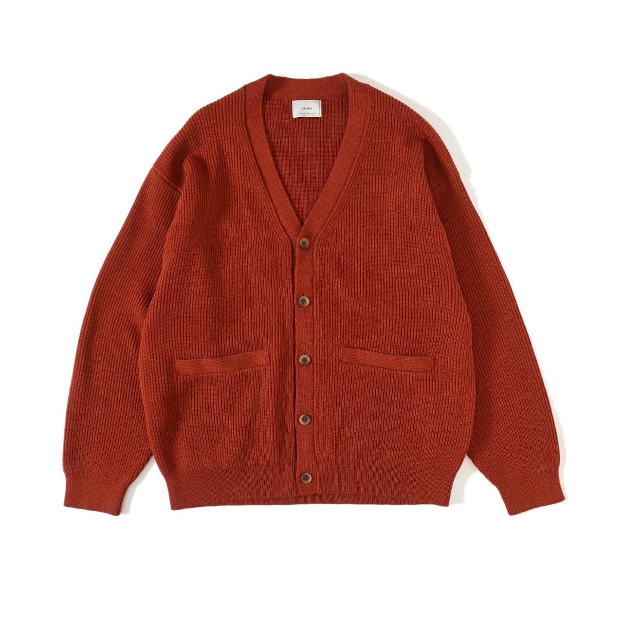 EVCON (エビコン)｜WOOL LOW GAGE CREW NECK ORANGE