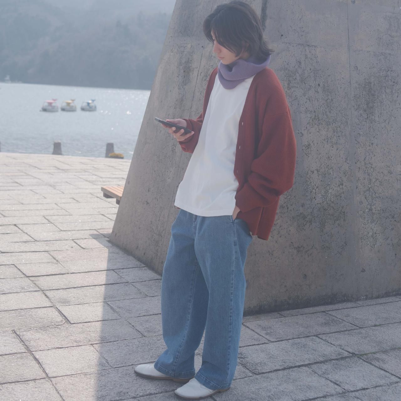 EVCON (エビコン)｜WOOL LOW GAGE CREW NECK ORANGE