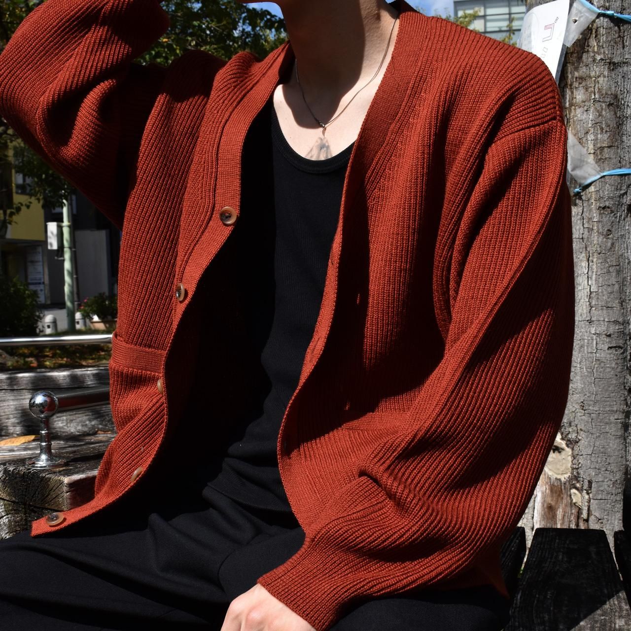 EVCON (エビコン)｜WOOL LOW GAGE CREW NECK ORANGE