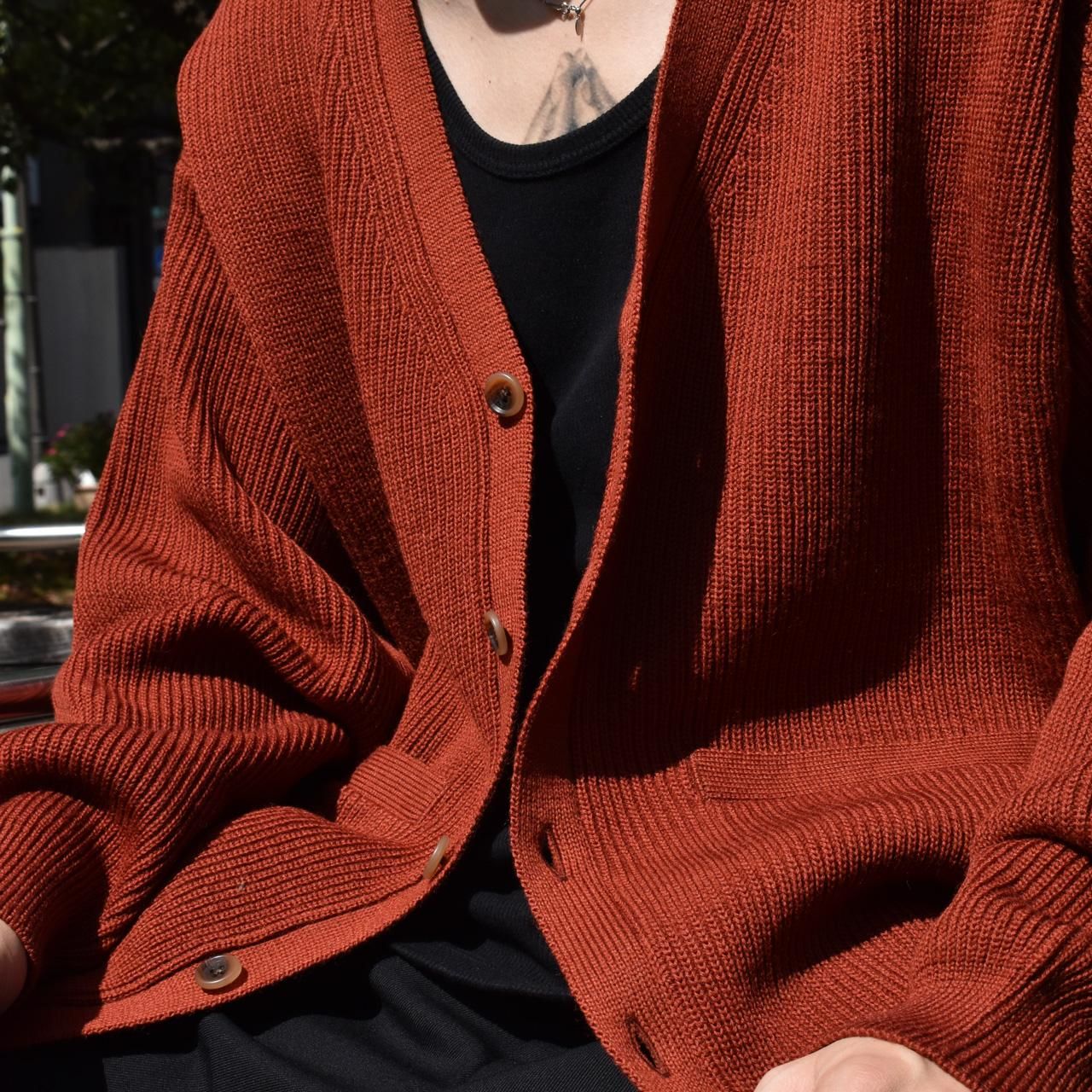 EVCON (エビコン)｜WOOL LOW GAGE CREW NECK ORANGE