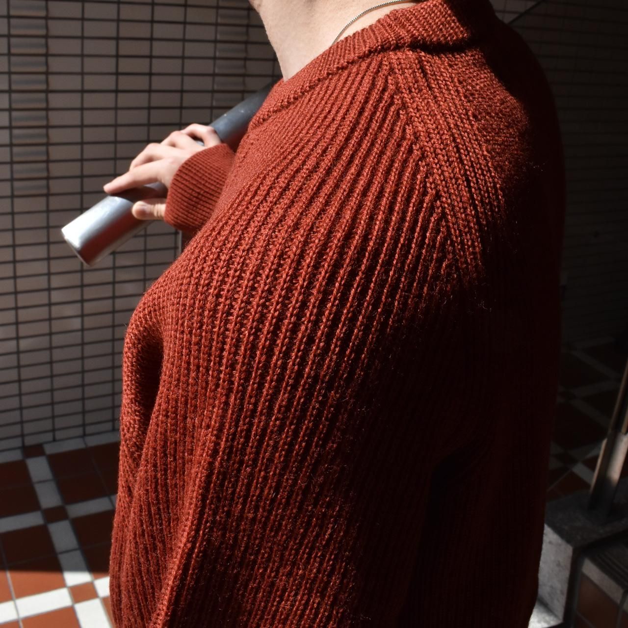 EVCON (エビコン)｜WOOL LOW GAGE CREW NECK ORANGE