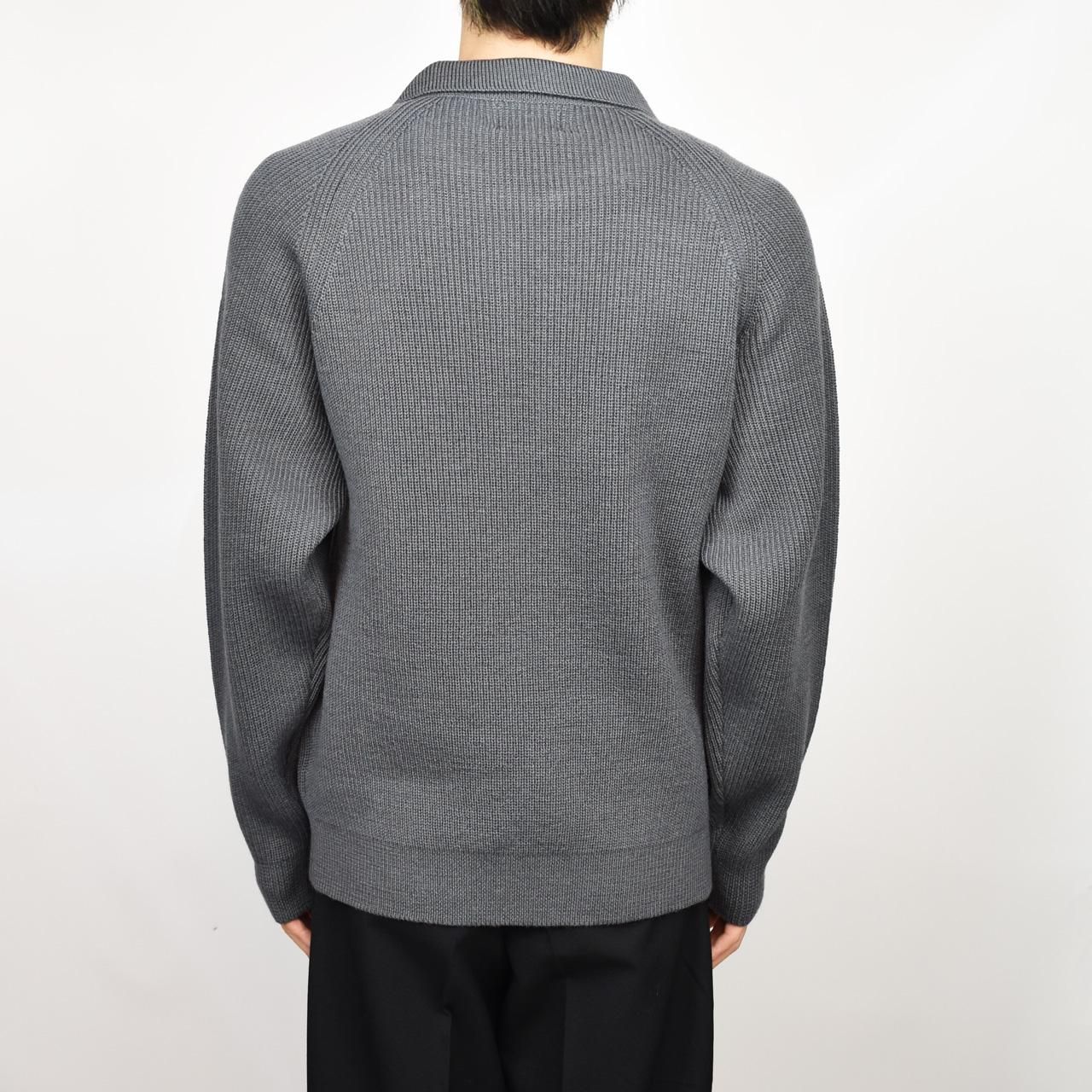 EVCON (エビコン)｜WOOL LOW GAGE HALF ZIP DARK GRAY