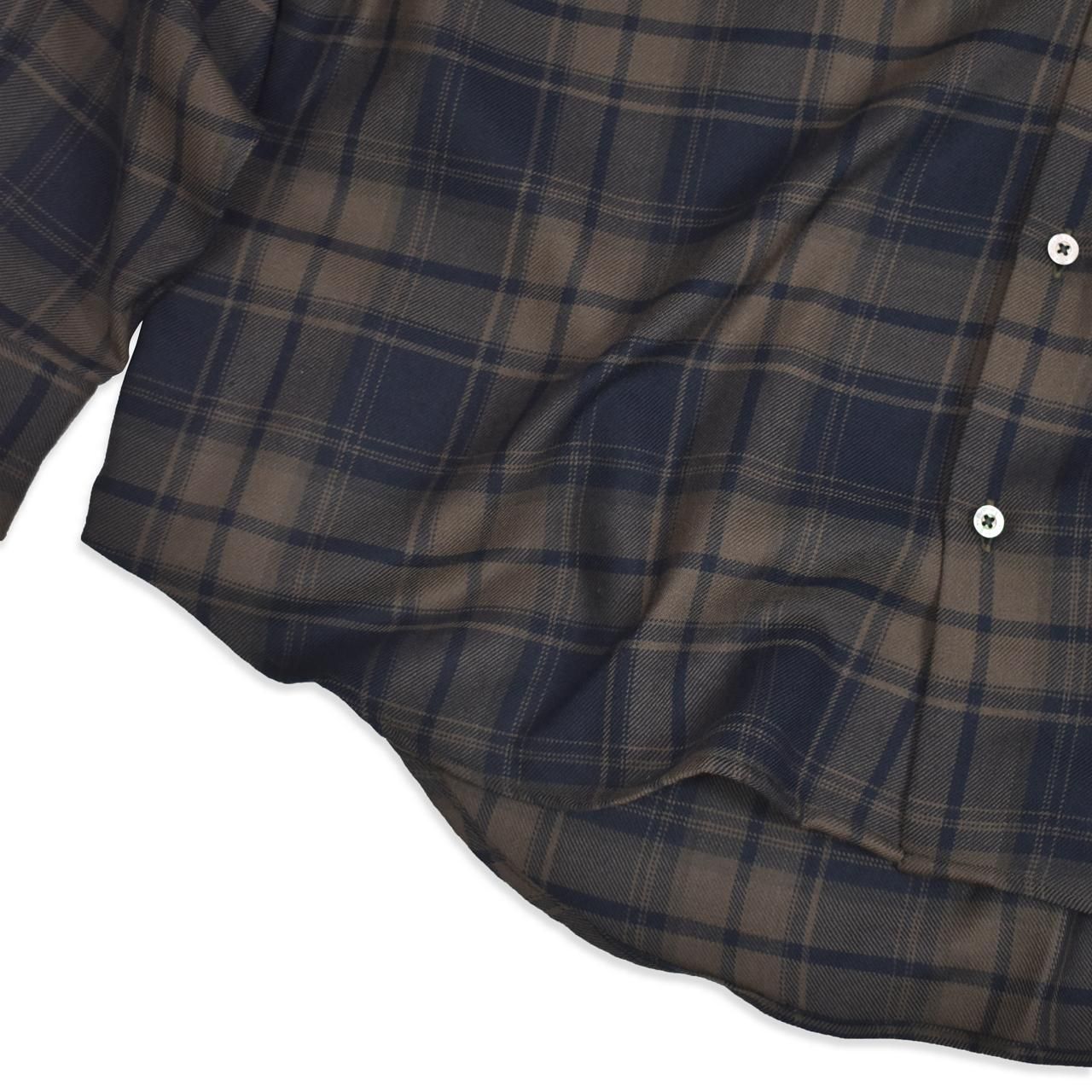 MARKAWARE (マーカウェア)|COMFORT FIT SHIRTS BROWN CHECK 正規取扱