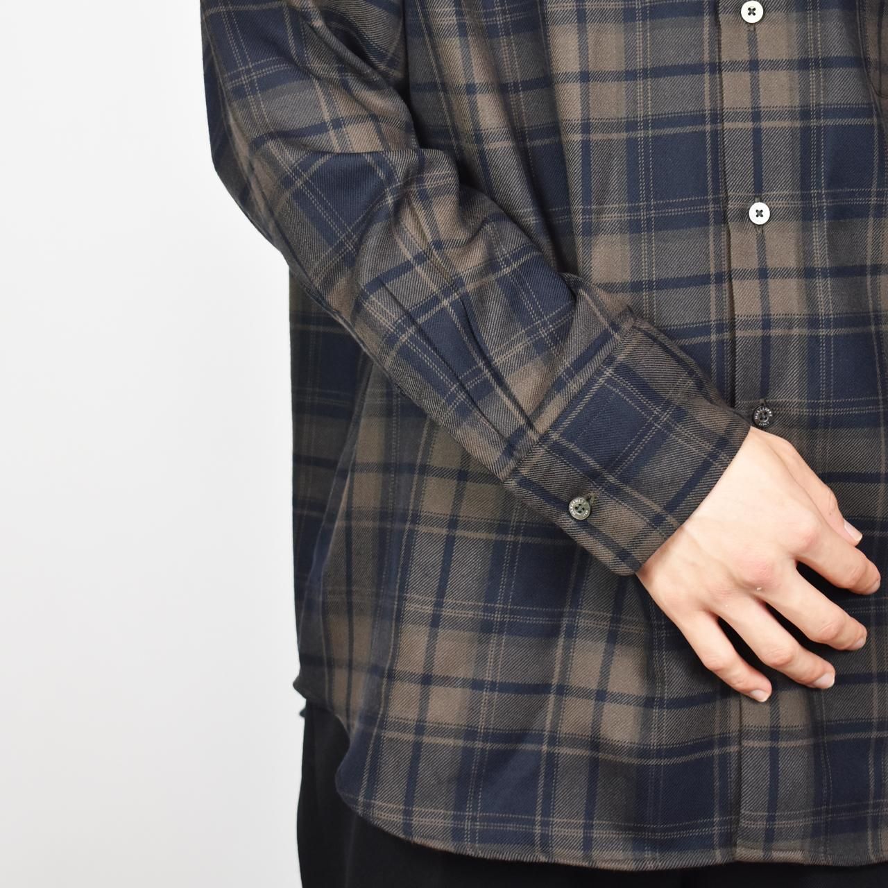 MARKAWARE (マーカウェア)|COMFORT FIT SHIRTS BROWN CHECK 正規取扱
