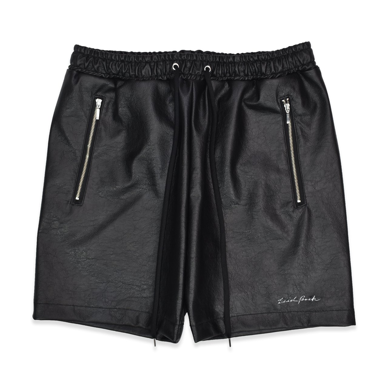 LAid Back (レイドバック)｜Faux Leather Logo Shorts