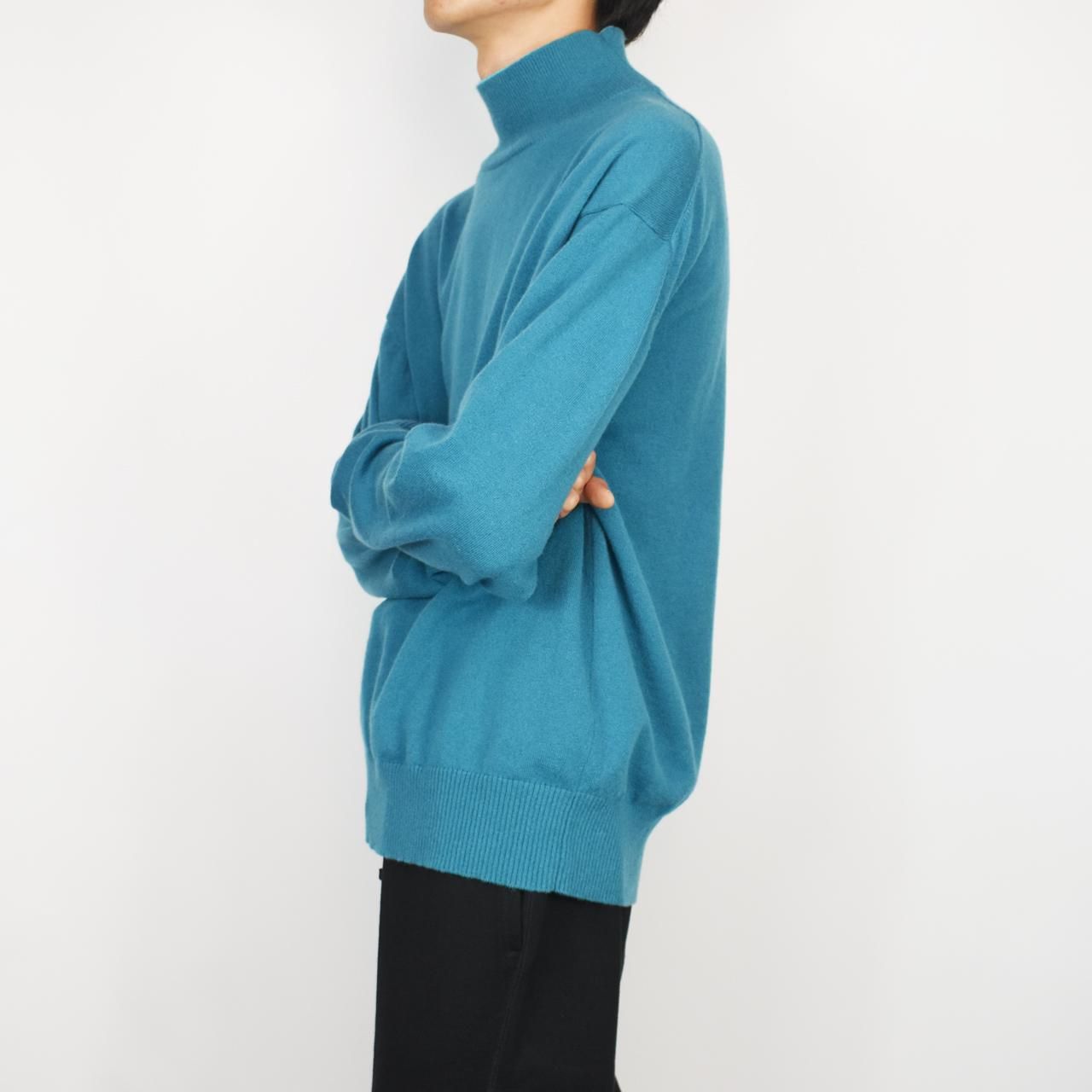 MARKAWARE (マーカウェア)｜CASHMERE DOUBLE TURTLE NECK BLUE 正規 ...