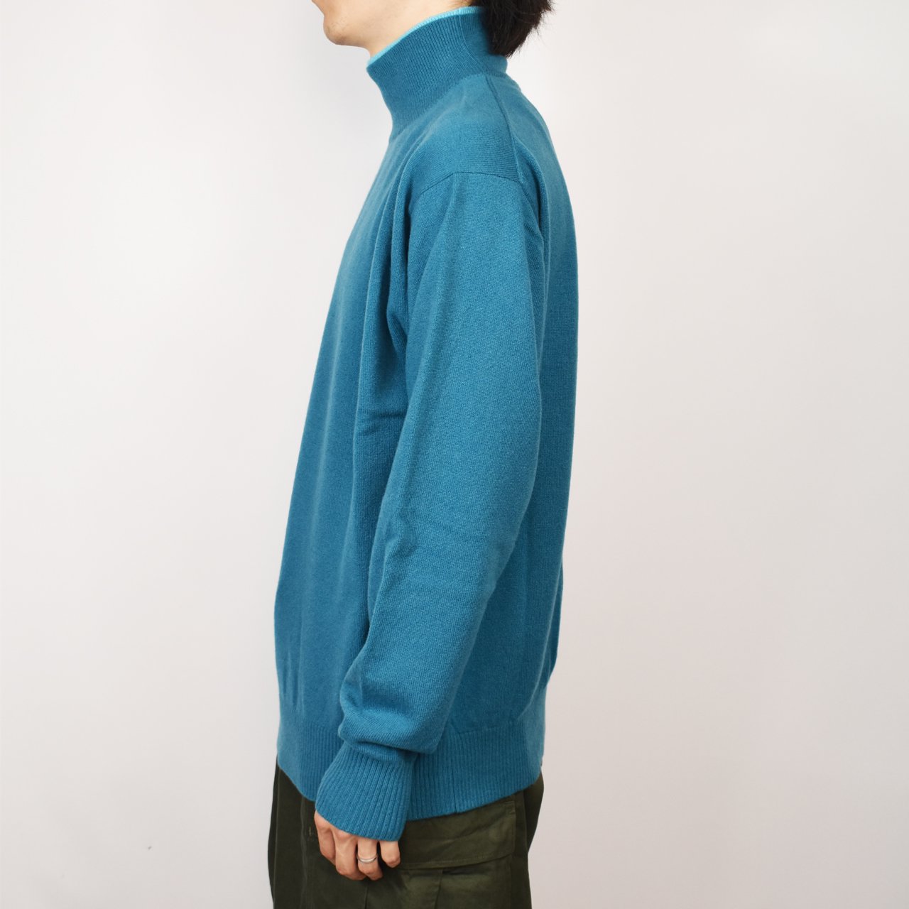 MARKAWARE (マーカウェア)｜CASHMERE DOUBLE TURTLE NECK BLUE 正規 ...