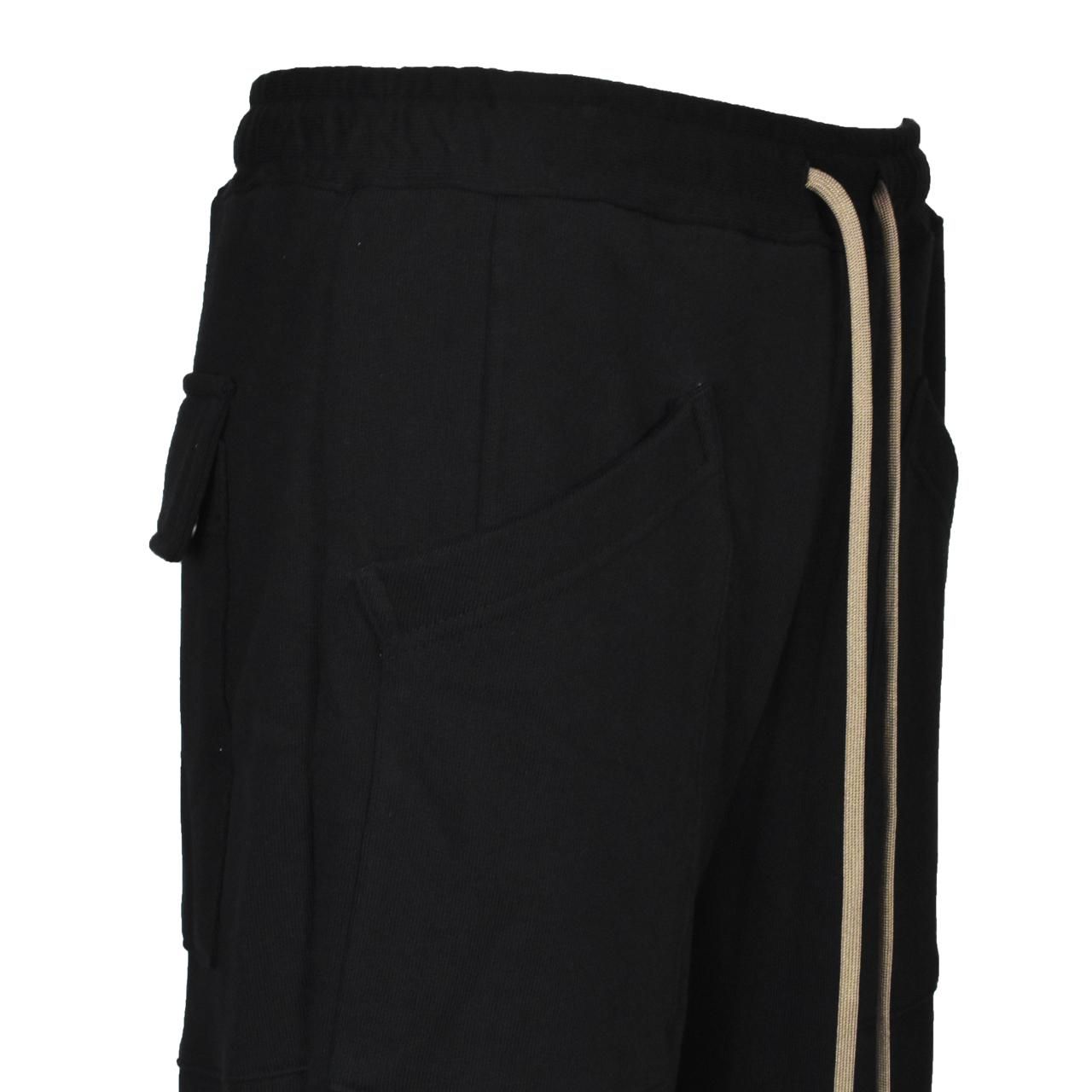 laid back BACK ZIPPED" SWEAT PANTS BLACK