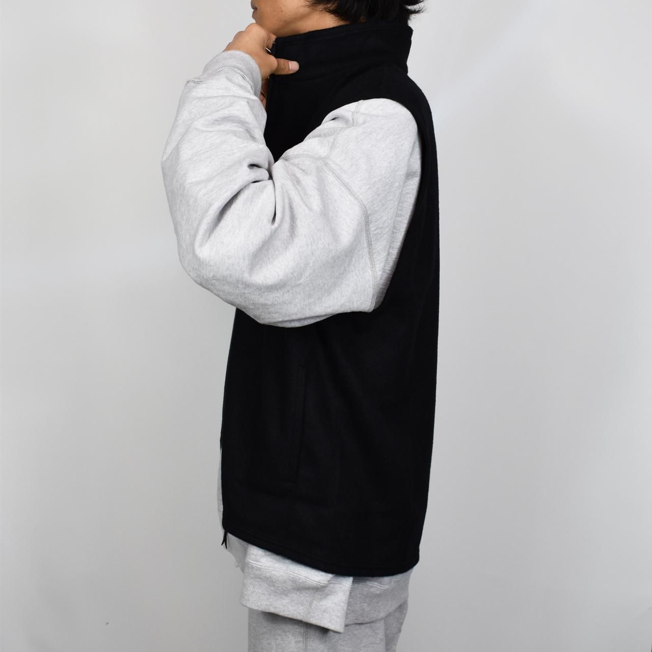 marka (マーカ)23AW/秋冬
ZIP UP VEST BLACK -WOOL SILK BEAVER-
