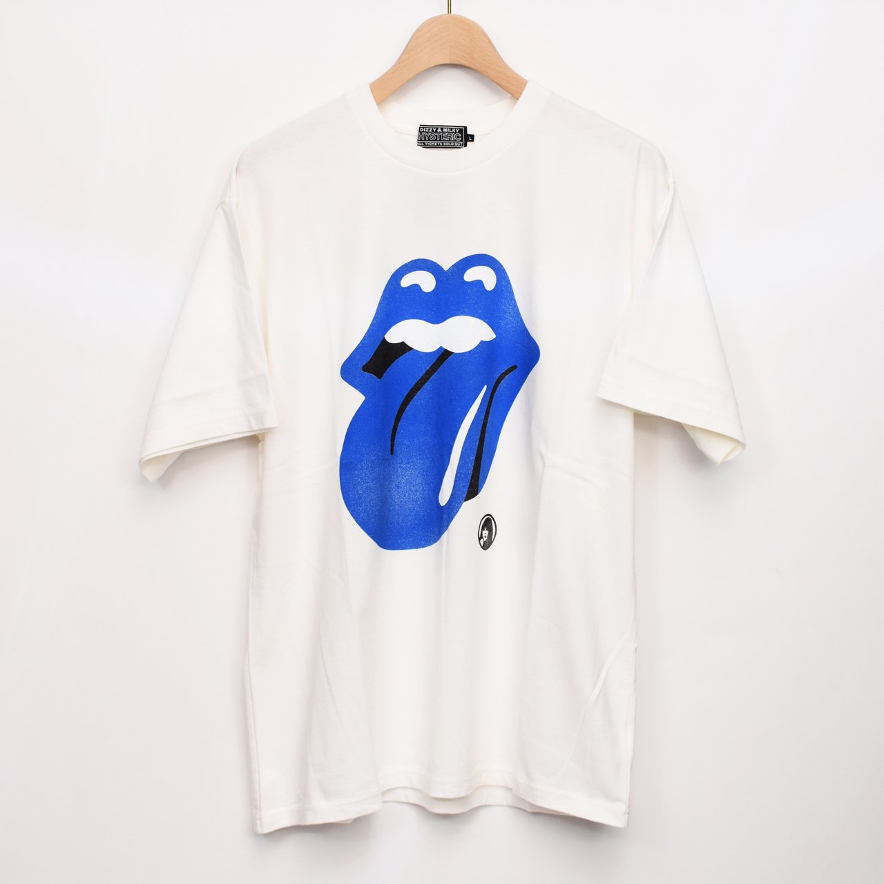 HYSTERIC GLAMOUR (ヒステリックグラマー)｜THE ROLLING STONES CIRCLE HEAD & BLUE TONGUE Tシャツ ホワイト
