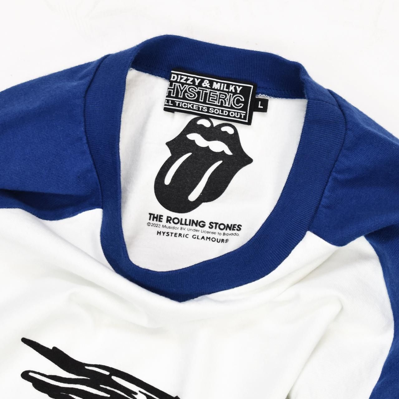 HYSTERIC GLAMOUR×THE ROLLING STONES 
STONES 1975 七分袖Tシャツヒステリックグラマー
ローリングストーンズ