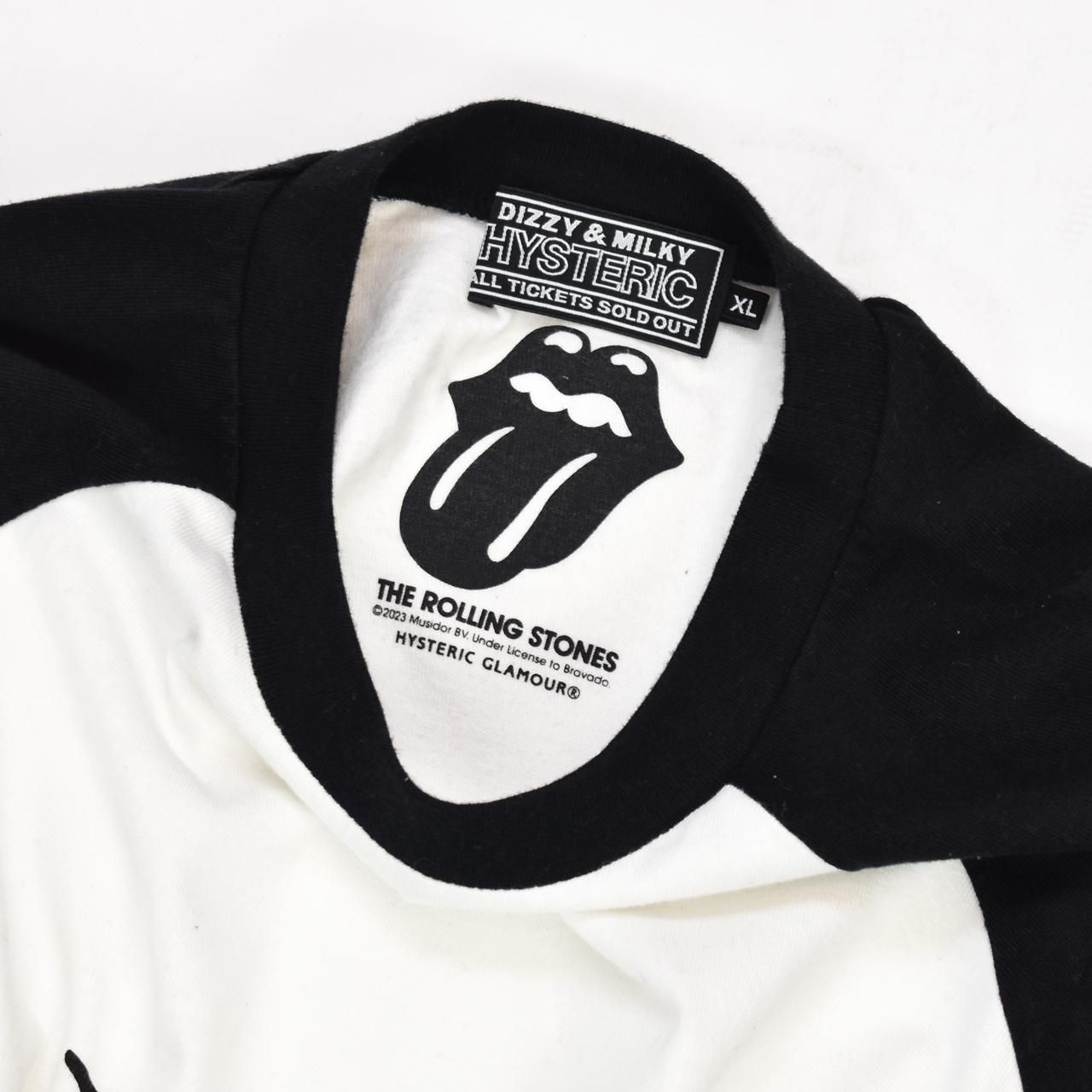 HYSTERIC GLAMOUR×THE ROLLING STONES 
STONES 1975 七分袖Tシャツヒステリックグラマー
ローリングストーンズ