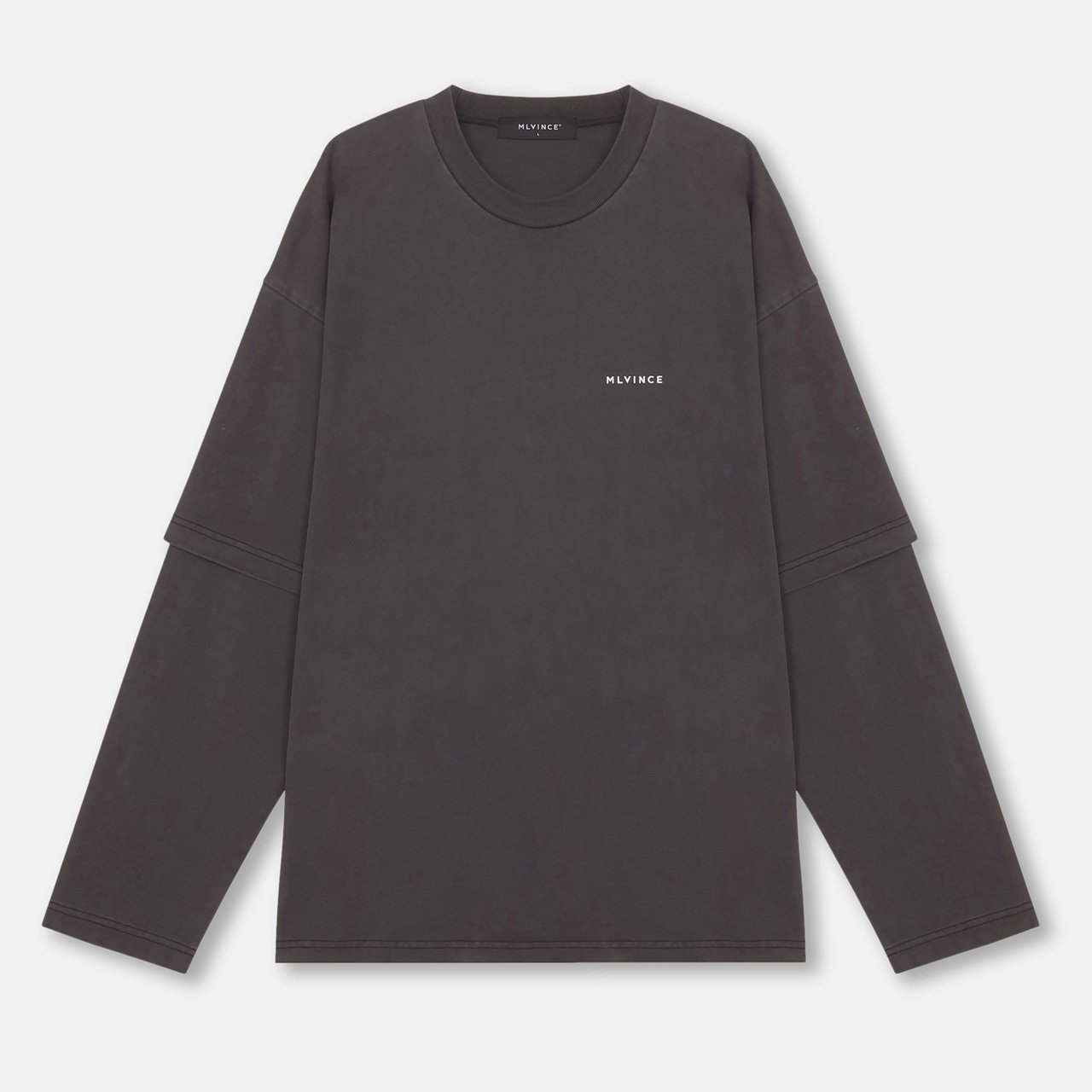 MLVINCE (メルヴィンス) | CLASSIC LOGO LAYERED L/S TEE WASHED BLACK