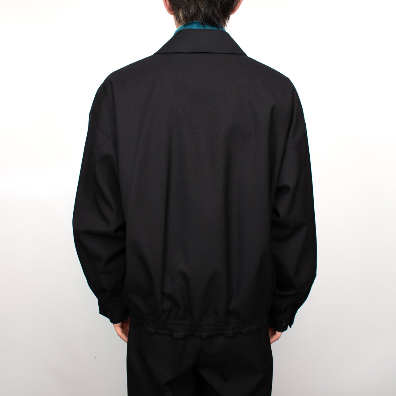MARKAWARE (マーカウェア)23FW/秋冬 WIDE SPORTS JACKET BLACK -ORGANIC WOOL SURVIVAL CLOTH-