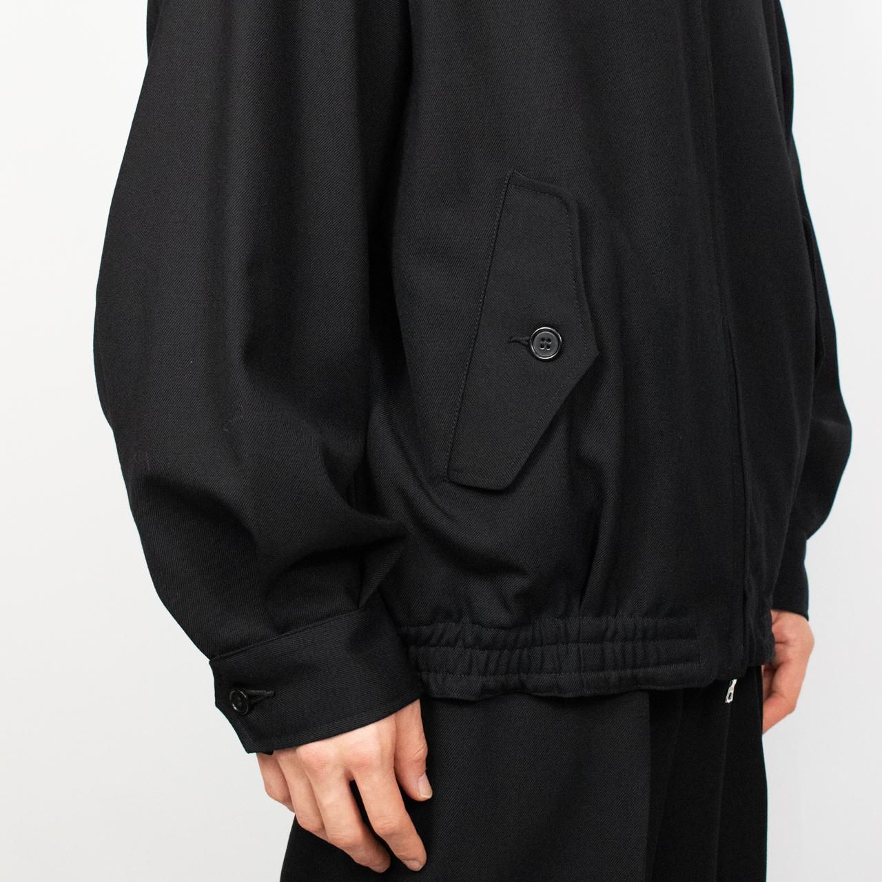 MARKAWARE (マーカウェア)23FW/秋冬 WIDE SPORTS JACKET BLACK -ORGANIC WOOL SURVIVAL CLOTH-