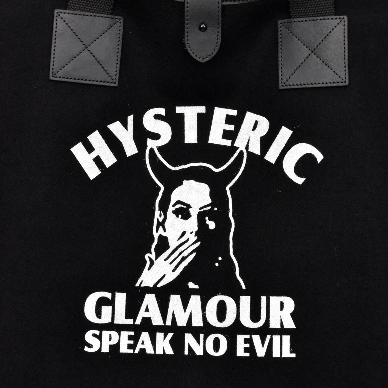 HYSTERIC GLAMOUR (ヒステリックグラマー)23FW/秋冬 SPEAK NO EVIL トートバッグ ブラック
