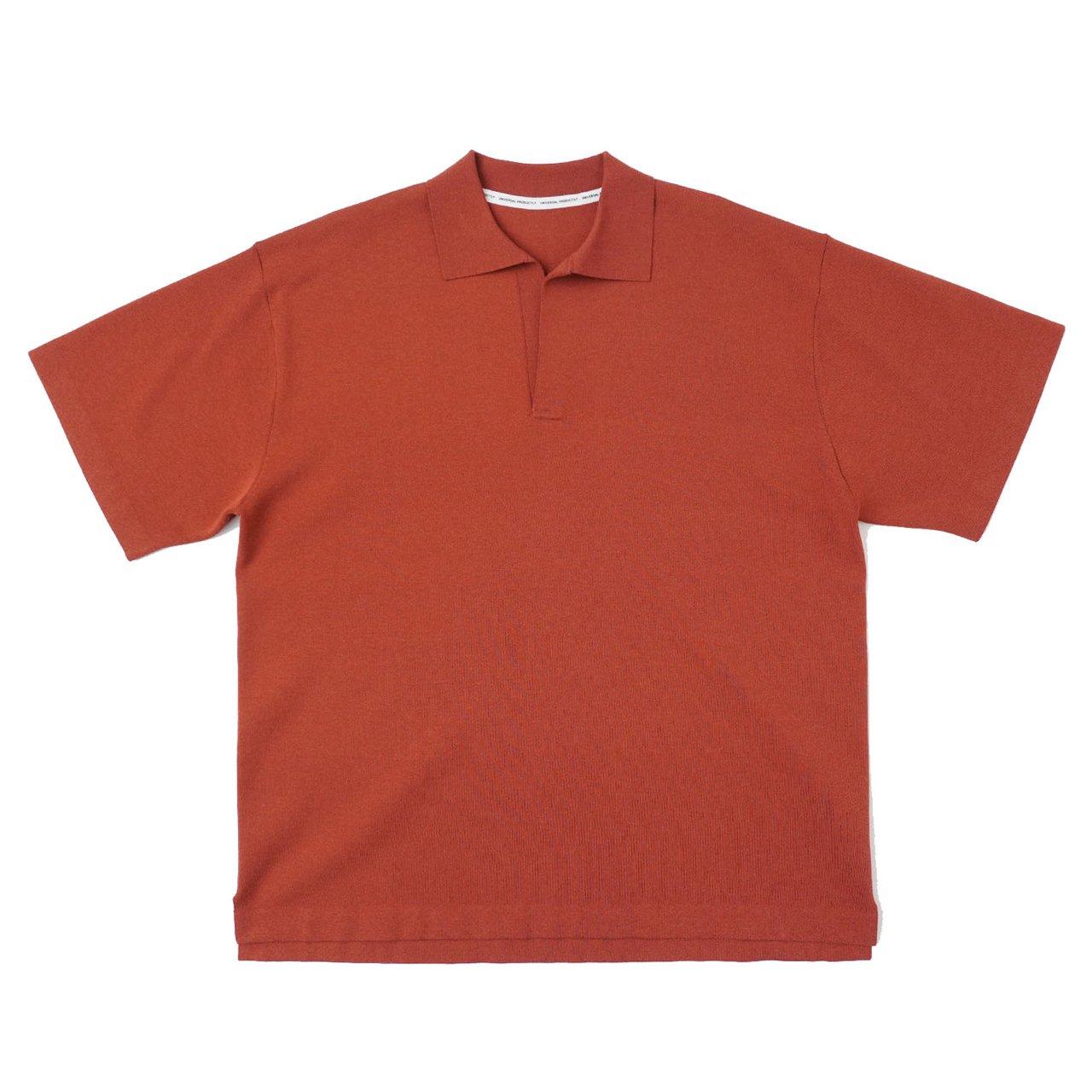 UNIVERSAL PRODUCTS (˥Сץ)SKIPPER SHORT SLEEVE KNIT SHIRTS DARK ORANGE