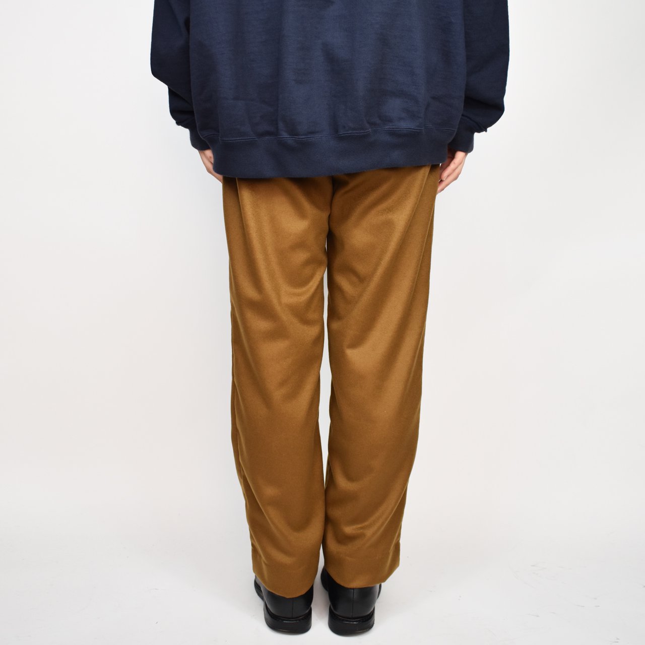40%OFF MARKAWARE (マーカウェア)｜CASHMERE TROUSERS BROWN KHAKI -CASHMERE FLANNEL-