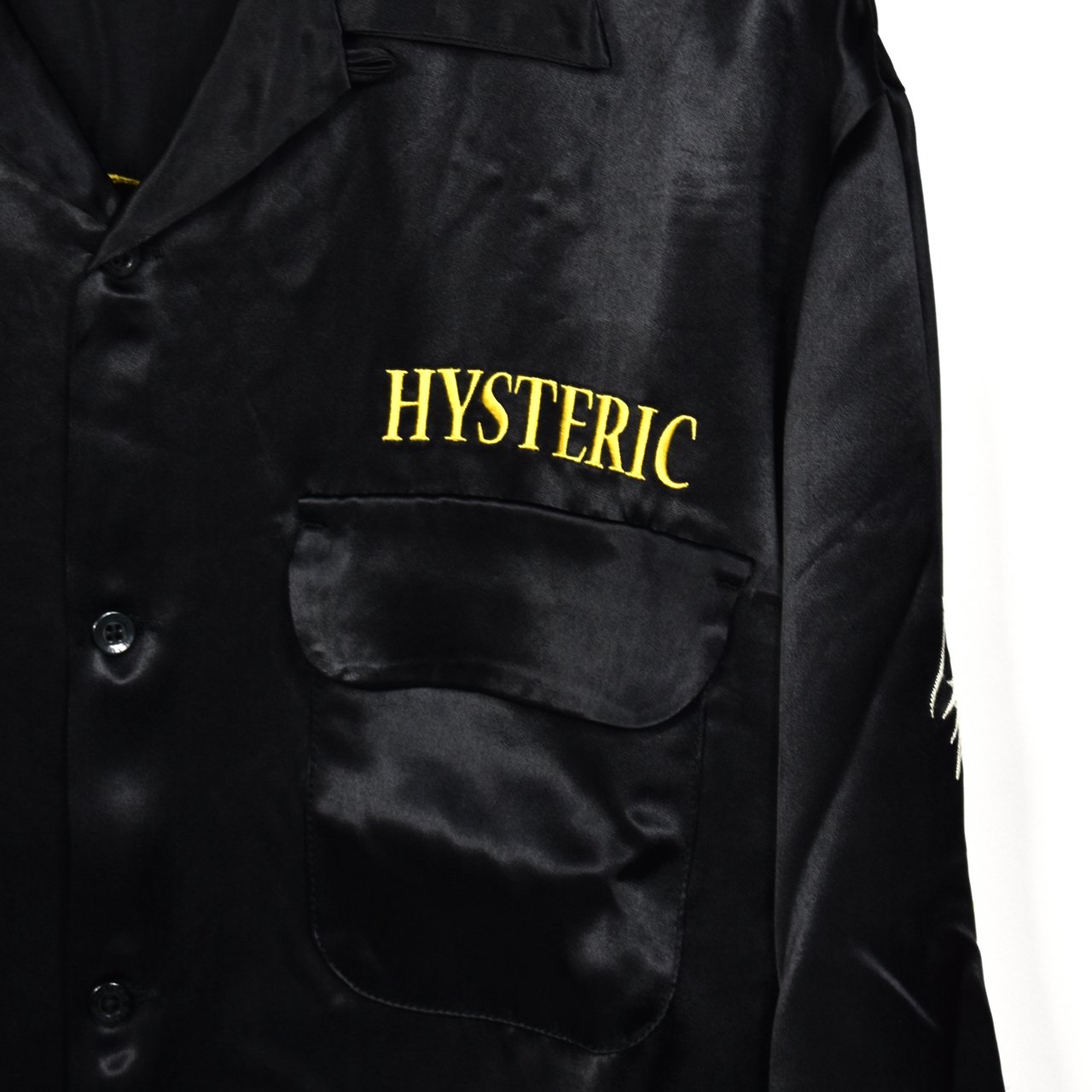 <img class='new_mark_img1' src='https://img.shop-pro.jp/img/new/icons5.gif' style='border:none;display:inline;margin:0px;padding:0px;width:auto;' />HYSTERIC GLAMOUR (ヒステリックグラマー)｜BLACK PANTHER刺繍 スーベニアシャツ ブラック