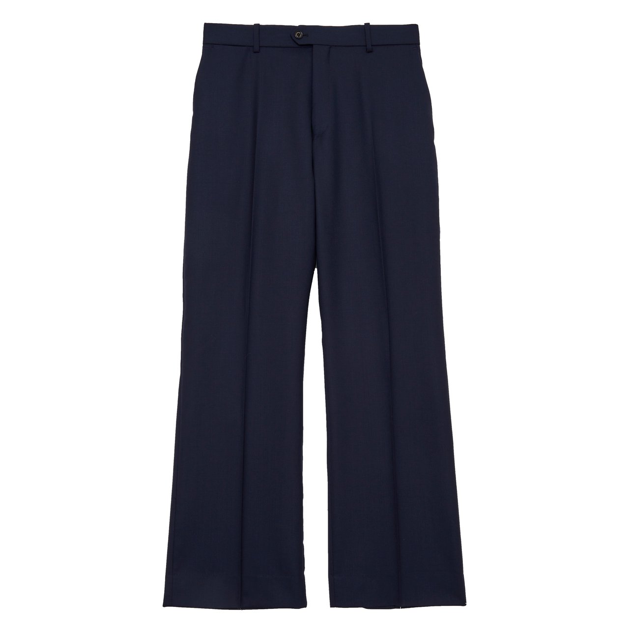 MARKAWARE (マーカウェア)｜FLAT FRONT FLARE TROUSERS NAVY -ORGANIC WOOL TROPICAL-