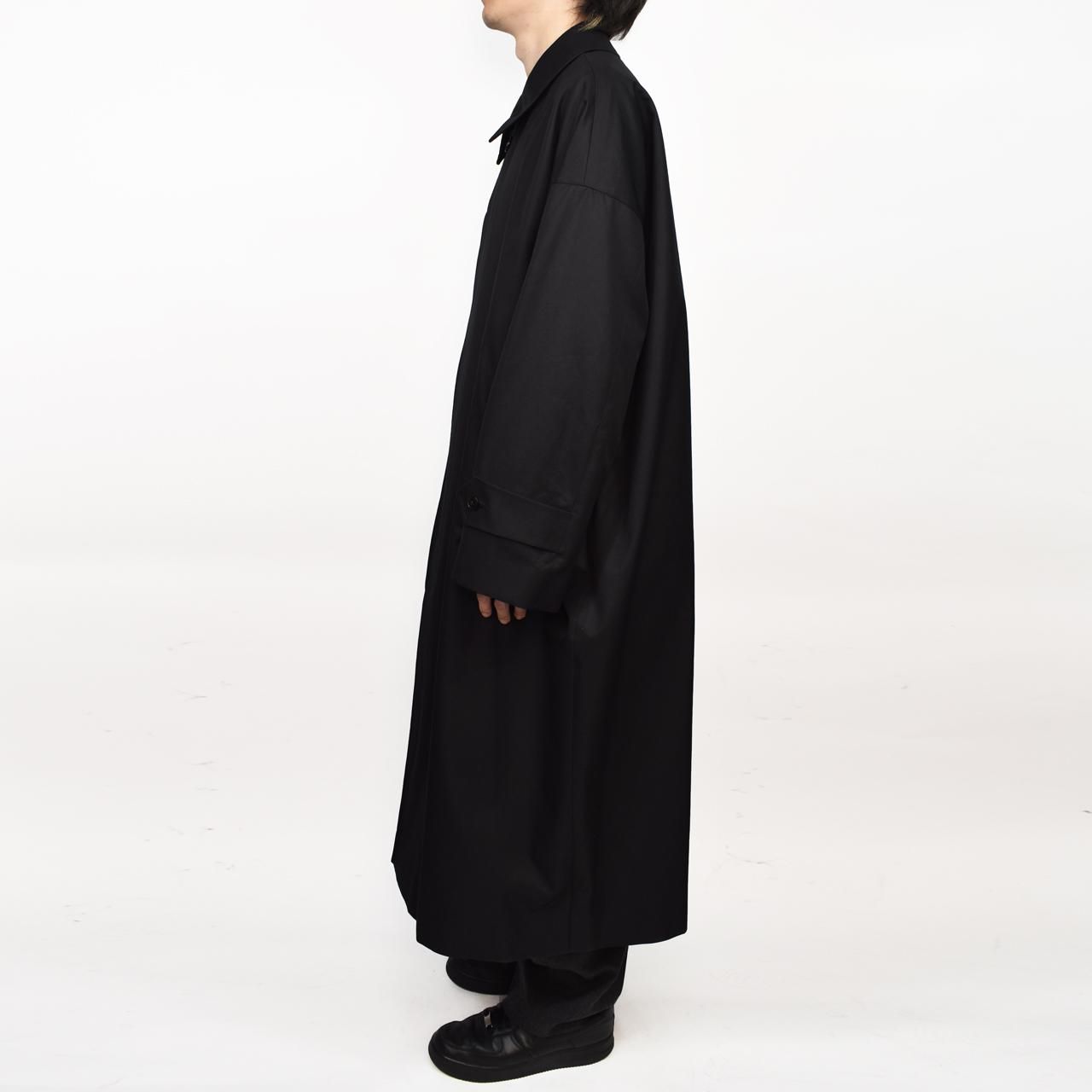 MARKAWARE(マーカウェア)24SS/春夏
HUGE SINGLE TRENCH COAT BLACK
-ORGANIC GIZA GABARDINE-
ヒュージシングルトレンチコート
A24A-06CO01C