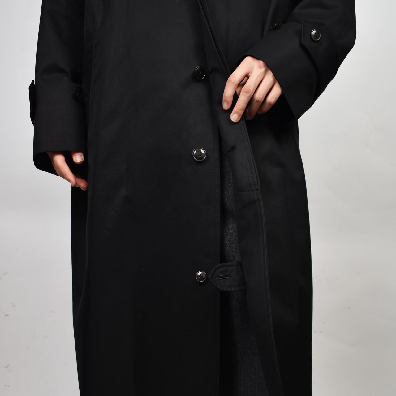 MARKAWARE(マーカウェア)24SS/春夏
HUGE SINGLE TRENCH COAT BLACK
-ORGANIC GIZA GABARDINE-
ヒュージシングルトレンチコート
A24A-06CO01C