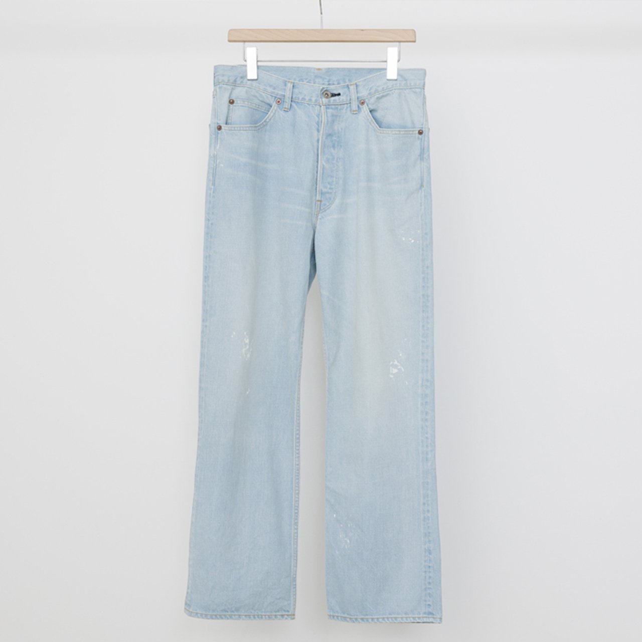 marka (ޡ)SHOE CUT JEANS BLEACHED -ORGANIC COTTON 12oz DENIM-