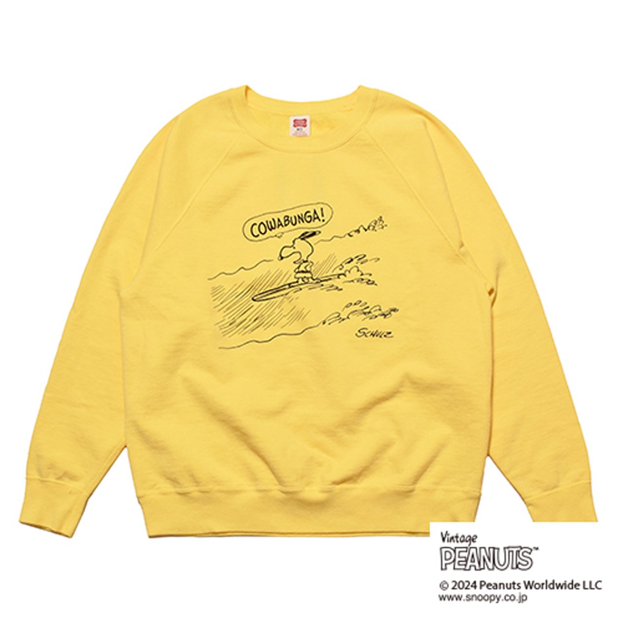 STANDARD CALIFORNIA ( ե˥)SNOOPY COWABUNGA! Crew Sweat Yellow