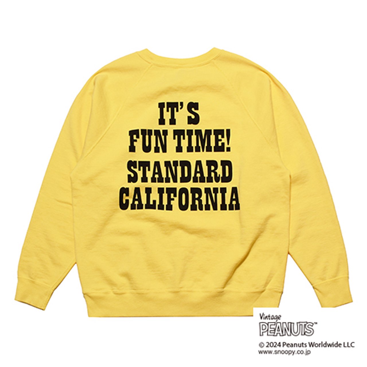 STANDARD CALIFORNIA (スタンダード カリフォルニア)｜SNOOPY COWABUNGA! Crew Sweat Yellow
