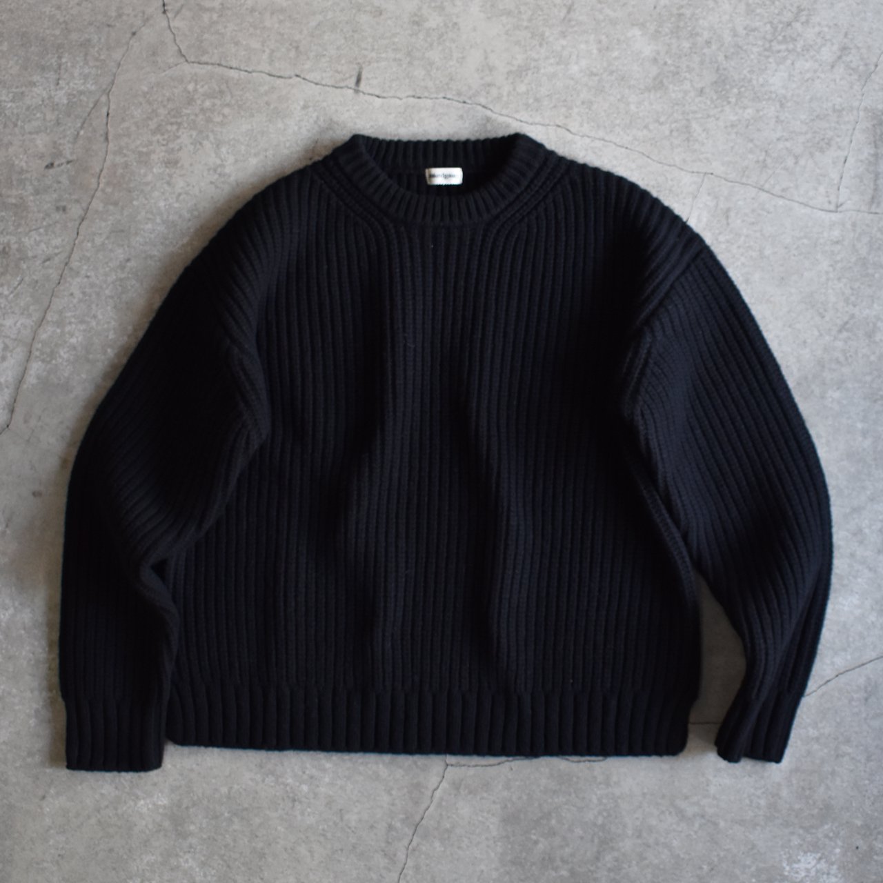 nakedgauge(ͥåɥ)MERRY YARN 'BUDDY' SWEATER BLACK