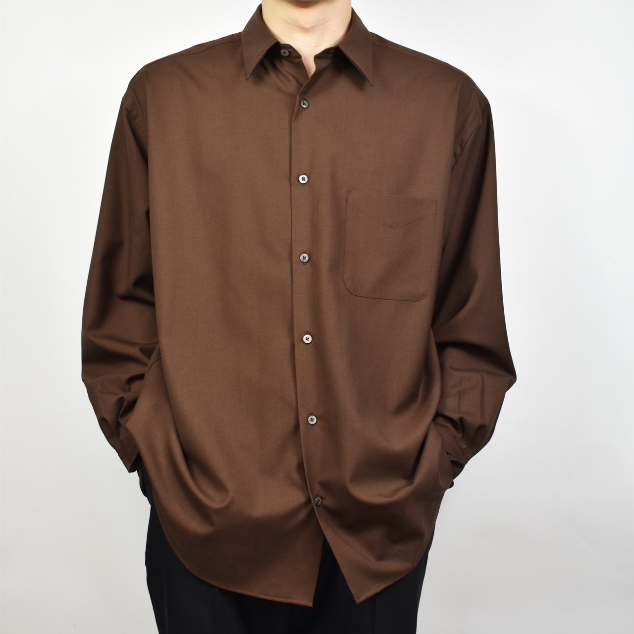 MARKAWARE (マーカウェア)｜COMFORT FIT SHIRT BROWN 正規取扱店 通販 