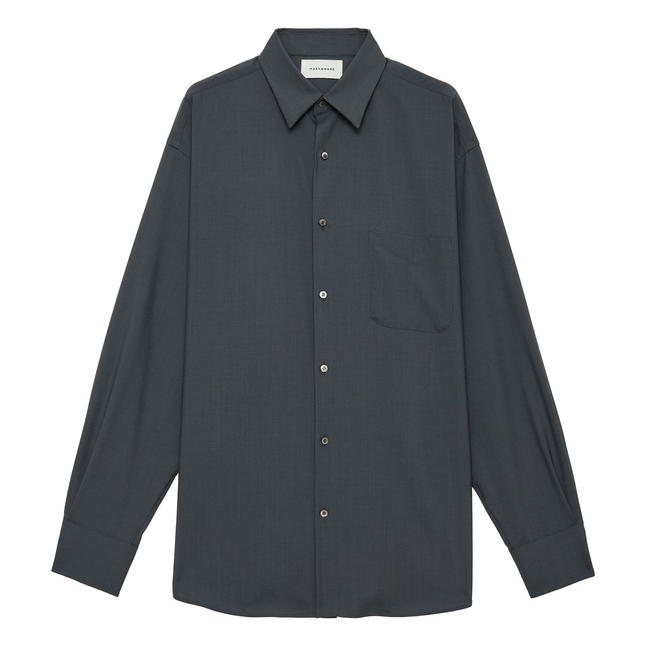 <img class='new_mark_img1' src='https://img.shop-pro.jp/img/new/icons5.gif' style='border:none;display:inline;margin:0px;padding:0px;width:auto;' />MARKAWARE (ޡ)COMFORT FIT SHIRT OLIVE -ORGANIC WOOL 2/80 TROPICAL-