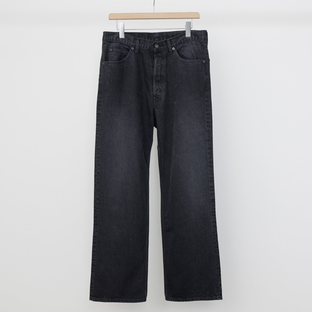 marka (ޡ)SHOE CUT JEANS BLACK -ORGANIC COTTON 12oz DENIM-