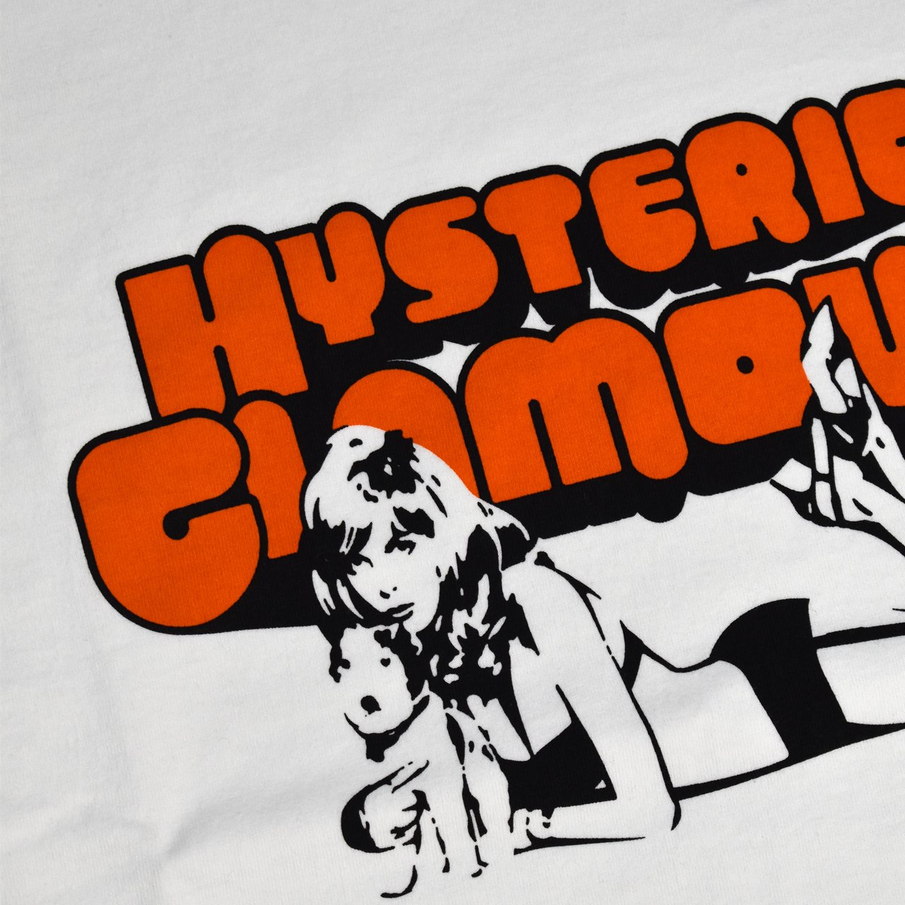 HYSTERIC GLAMOUR (ヒステリックグラマー)｜POP ROCK Tシャツ ホワイト 正規取扱店 通販サイト