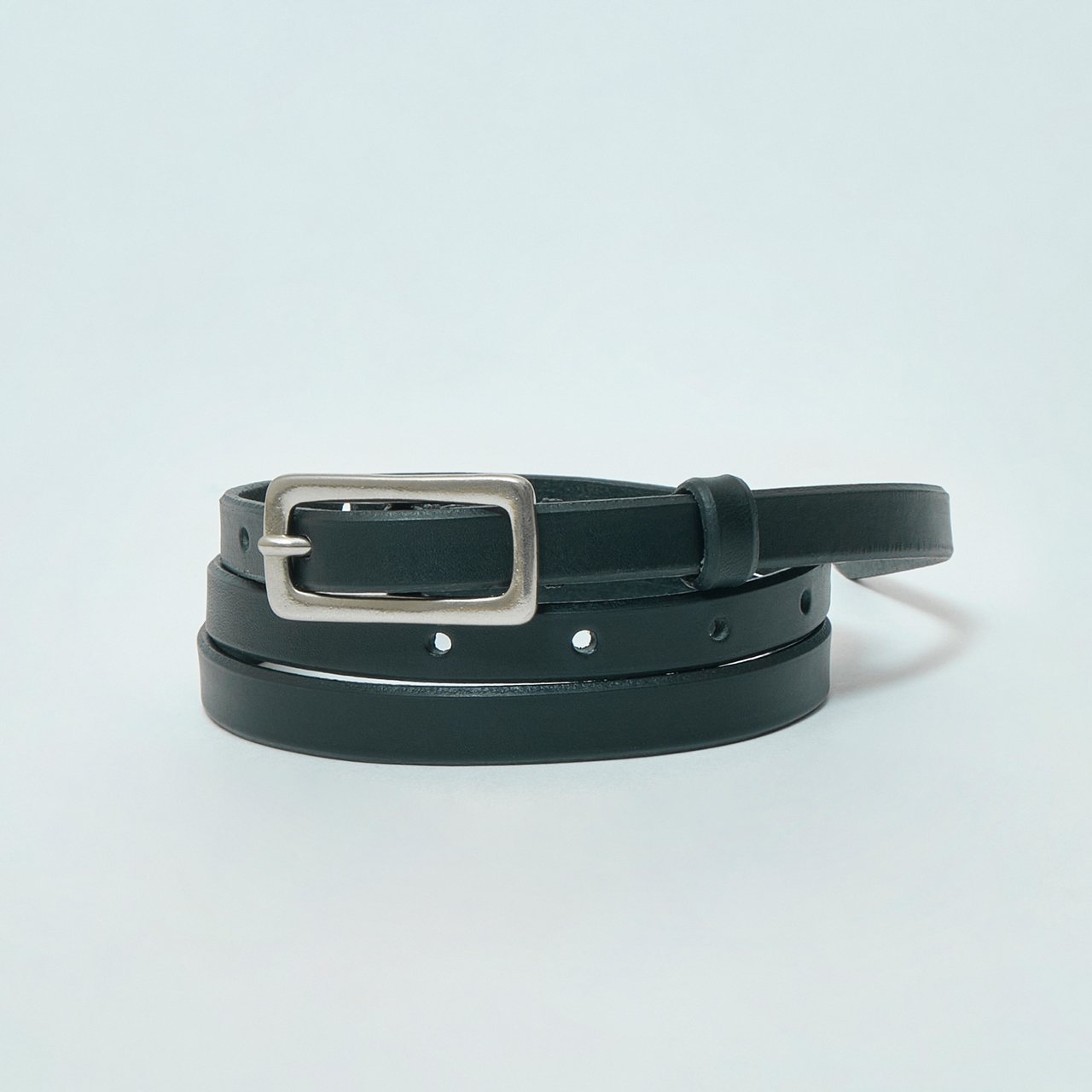 <3/30()ȯ䳫>Blanc YM (֥磻)Leather Narrow Belt Black