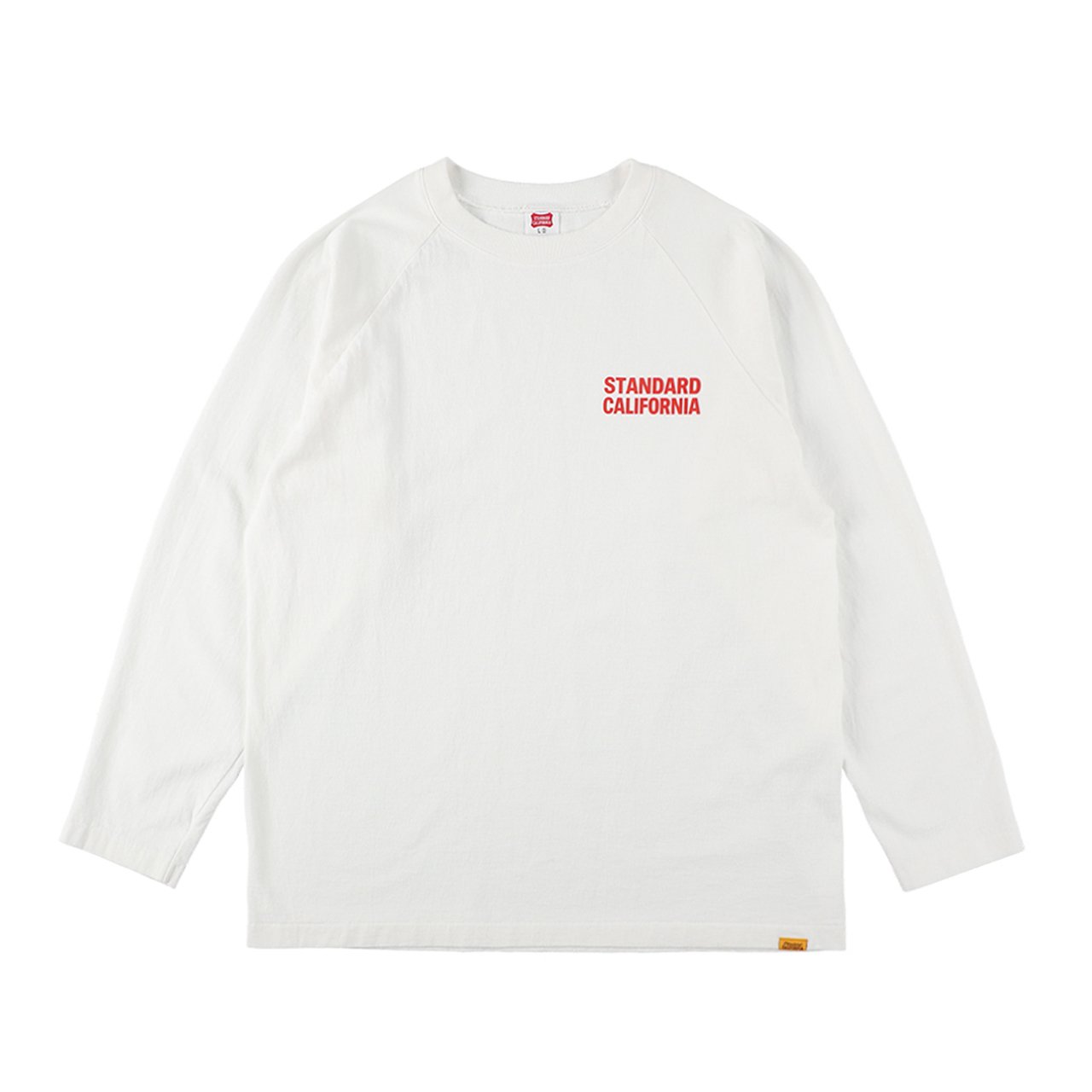 STANDARD CALIFORNIA ( ե˥)US Cotton Logo Baseball Tee White