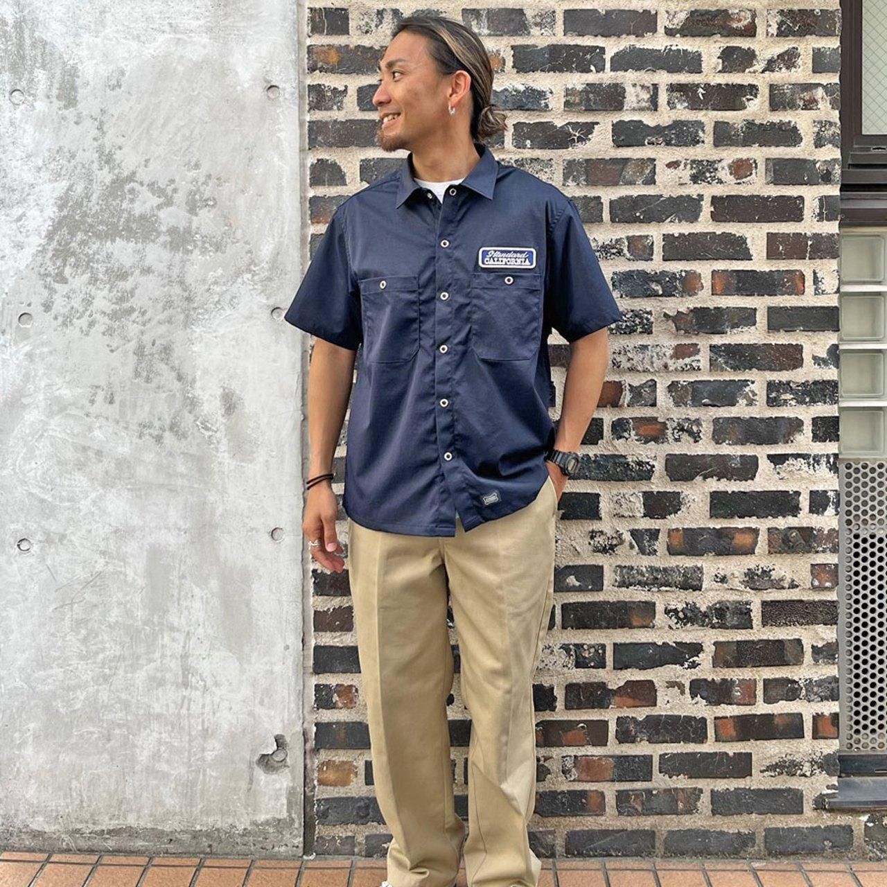 STANDARD CALIFORNIA(スタンダードカリフォルニア)24SS/春夏
Logo Patch Easy Work Shirt S/S
SHOSA200 
半袖シャツ
ワークシャツ
