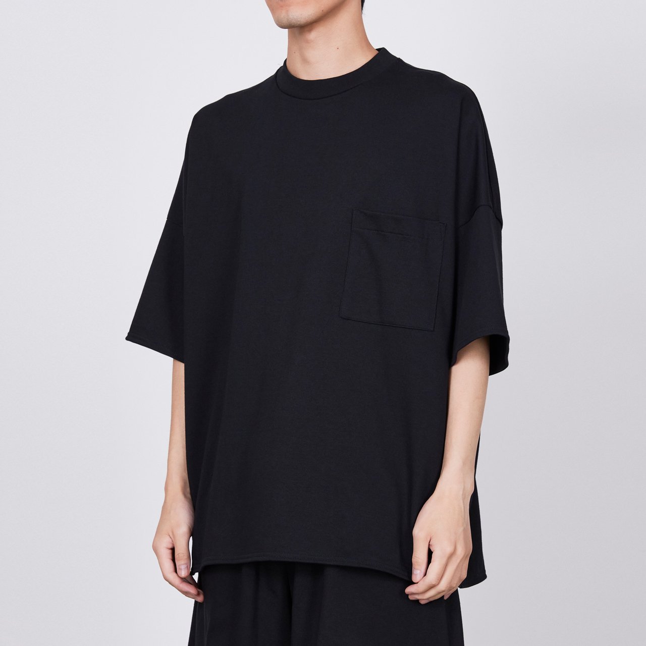 <img class='new_mark_img1' src='https://img.shop-pro.jp/img/new/icons5.gif' style='border:none;display:inline;margin:0px;padding:0px;width:auto;' />marka (ޡ)POCKET TEE BLACK -20//1 RECYCLE SUVIN ORGANIAC COTTON KNIT-