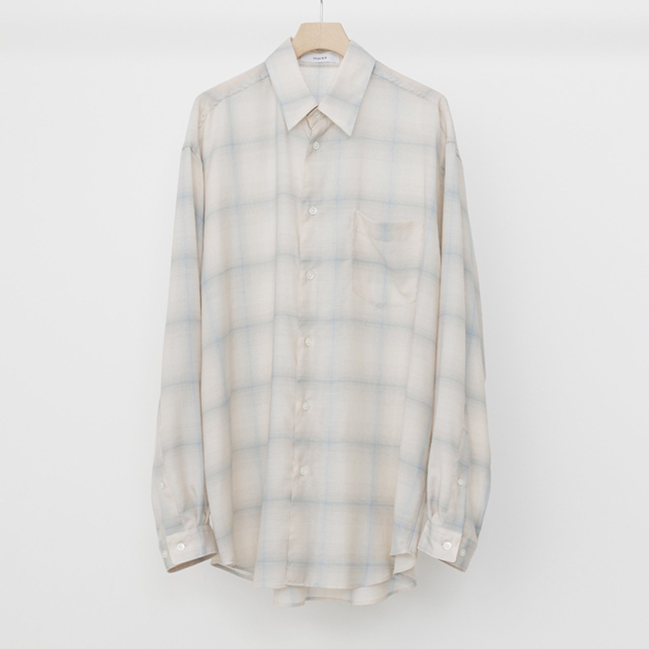 <img class='new_mark_img1' src='https://img.shop-pro.jp/img/new/icons5.gif' style='border:none;display:inline;margin:0px;padding:0px;width:auto;' />marka (ޡ)CHECK SHIRT BLUE CHECK -WOOL  RECYCLE POLYESTER VIYELLA-