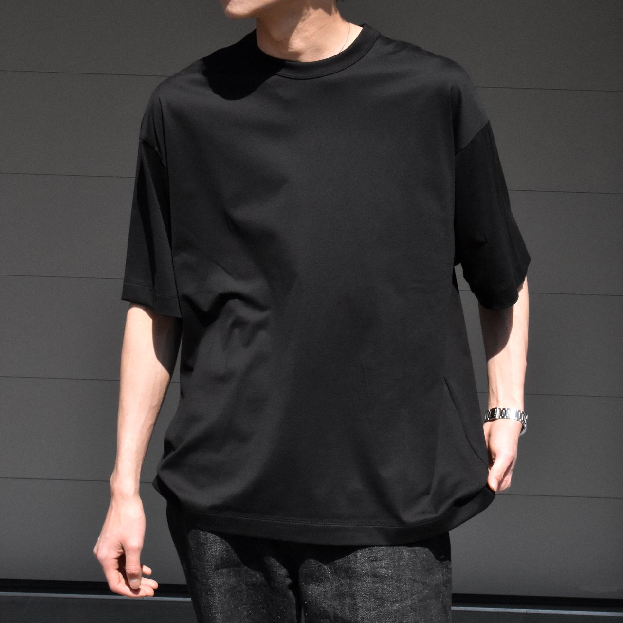 <img class='new_mark_img1' src='https://img.shop-pro.jp/img/new/icons5.gif' style='border:none;display:inline;margin:0px;padding:0px;width:auto;' />MARKAWARE (ޡ)COMFORT FIT Tee BLACK -ORGANIC GIZA 80/2 KNIT-