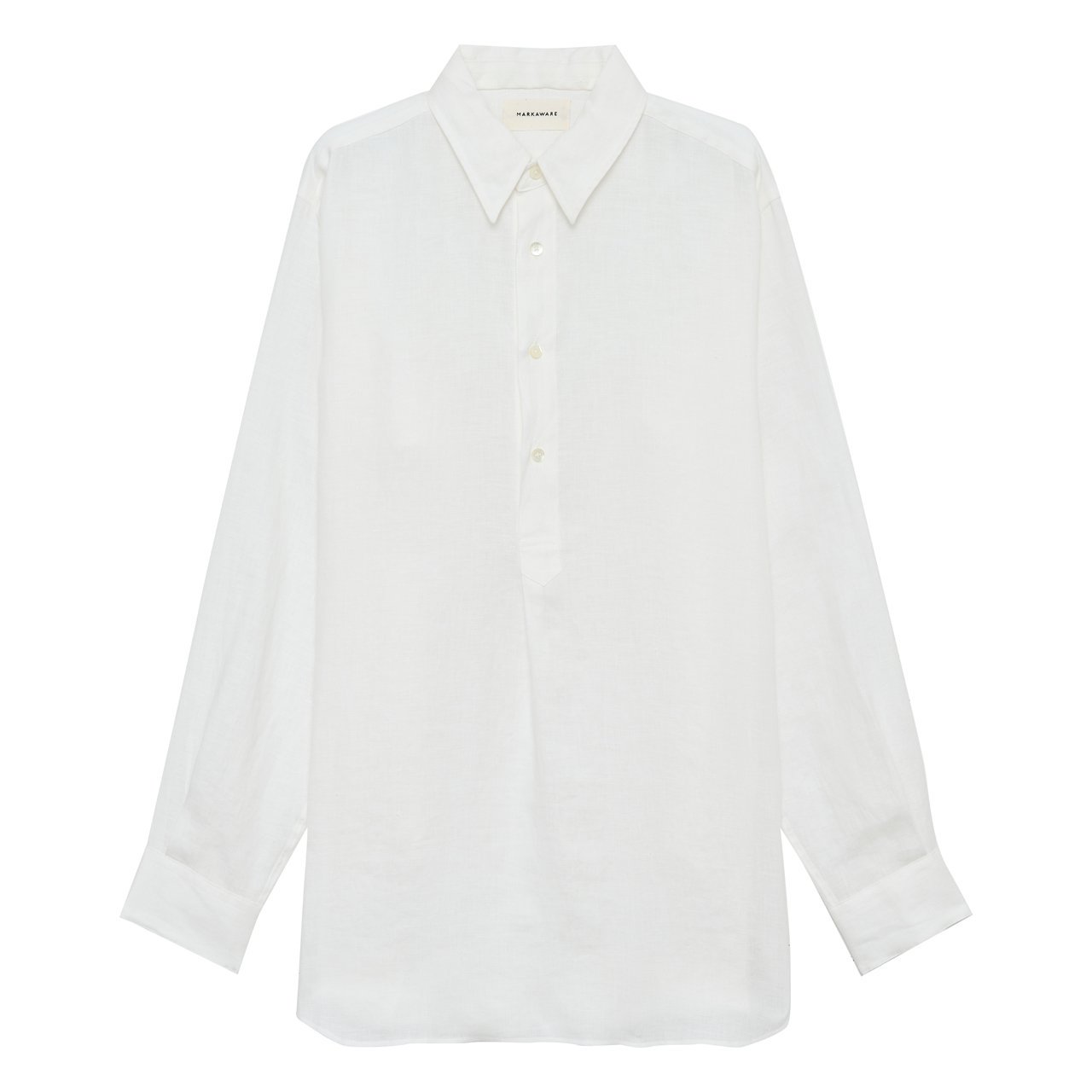 <img class='new_mark_img1' src='https://img.shop-pro.jp/img/new/icons5.gif' style='border:none;display:inline;margin:0px;padding:0px;width:auto;' />MARKAWARE (ޡ)W COLLOR LONG SHIRT WHITE -HEMP SHIRTING-