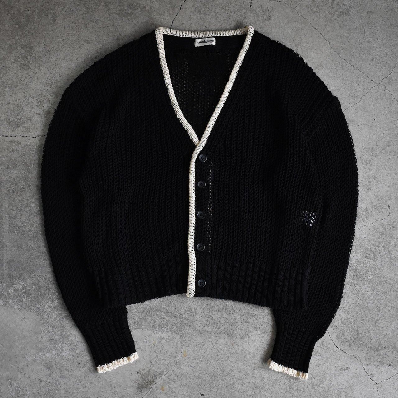 nakedgauge(ネイキッドゲージ) 24SS/春夏
FILL CARDIGAN
NG24S-06SW02C
ニットカーディガン
シースルーニット