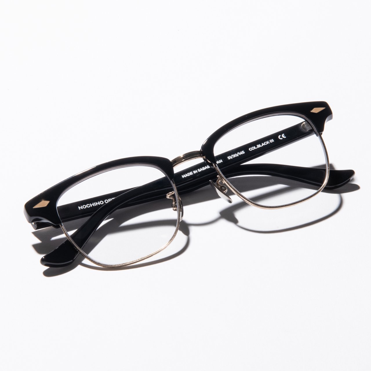 NOCHINO OPTICAL (Υ ץƥ) YUGEN GLOSS BLACK & CHAMPAGNE GOLD  CLEAR to GREY (Ĵ)