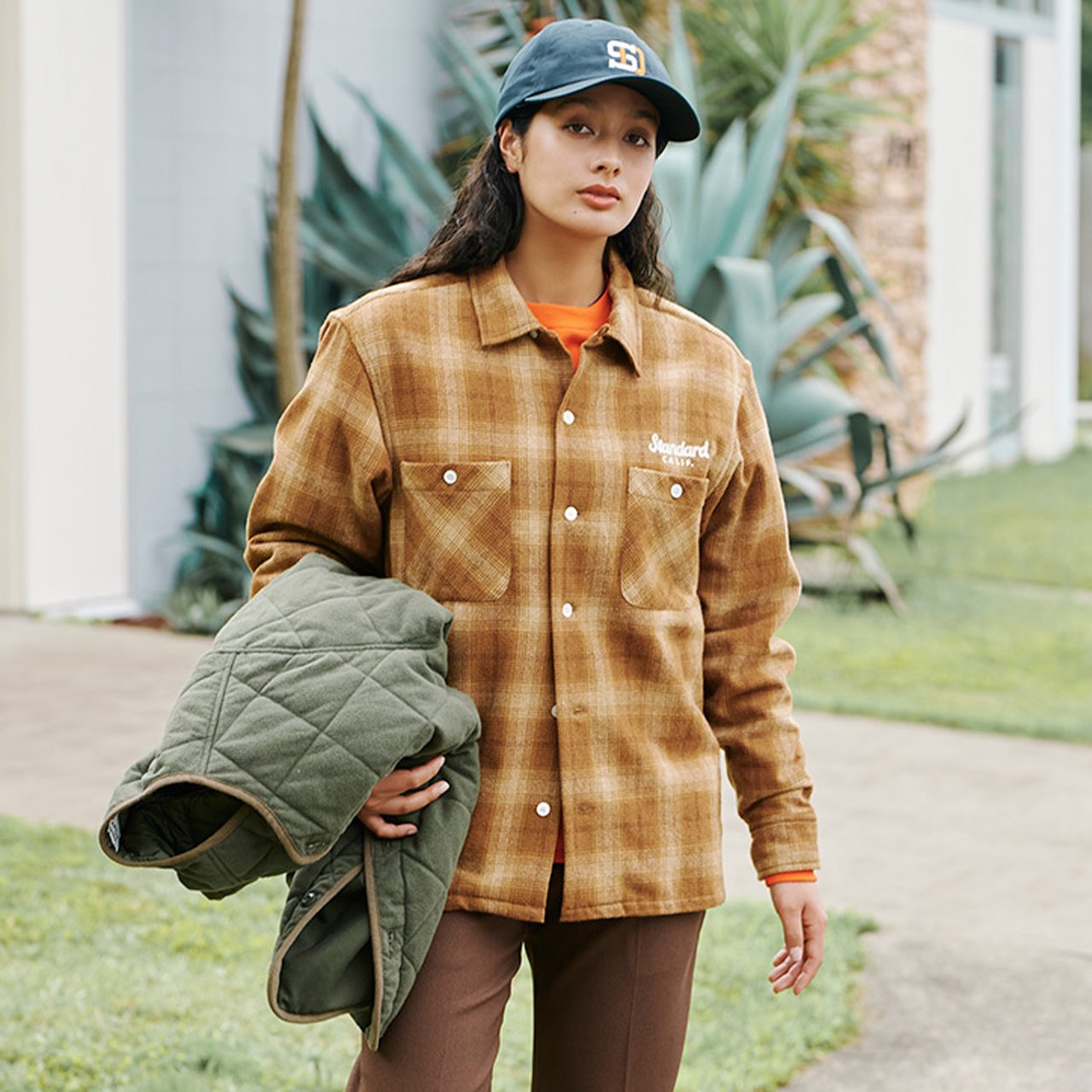 <img class='new_mark_img1' src='https://img.shop-pro.jp/img/new/icons5.gif' style='border:none;display:inline;margin:0px;padding:0px;width:auto;' />STANDARD CALIFORNIA ( ե˥)SD Wool Check Shirt Brown