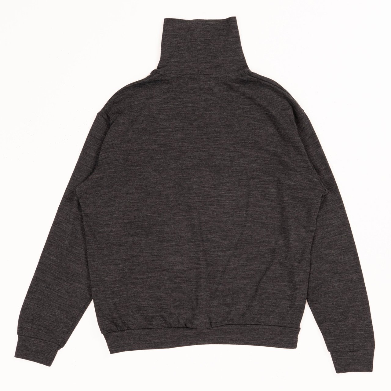 ͽ marka (ޡ)TURTLE NECK TOP CHARCOAL -SUPER'120 WOOL COTTON KNIT-