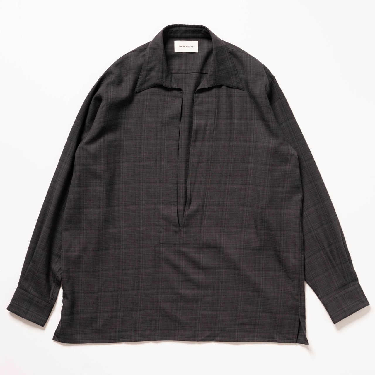 <img class='new_mark_img1' src='https://img.shop-pro.jp/img/new/icons5.gif' style='border:none;display:inline;margin:0px;padding:0px;width:auto;' />MARKAWARE (ޡ)VAREUSE SHIRT CHARCOAL CHECK -ORGANIC WOOL CHECK VIYELLA-