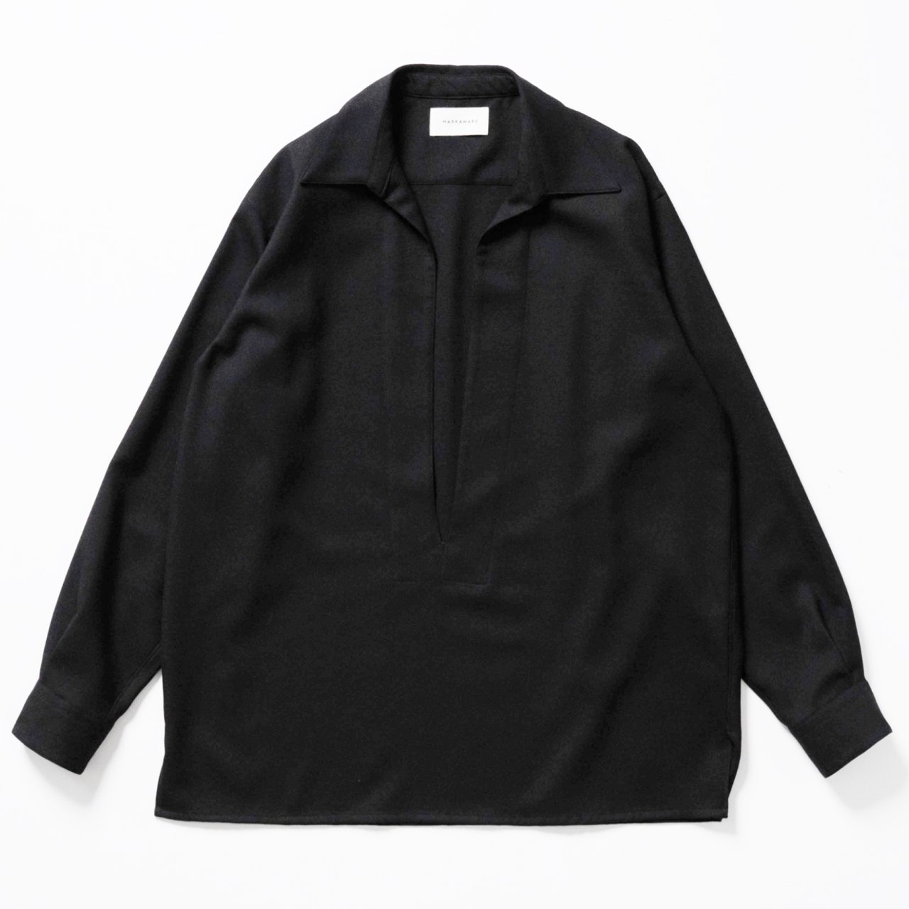 <img class='new_mark_img1' src='https://img.shop-pro.jp/img/new/icons5.gif' style='border:none;display:inline;margin:0px;padding:0px;width:auto;' />MARKAWARE (ޡ)VAREUSE SHIRT BLACK -ORGANIC WOOL VIYELLA-