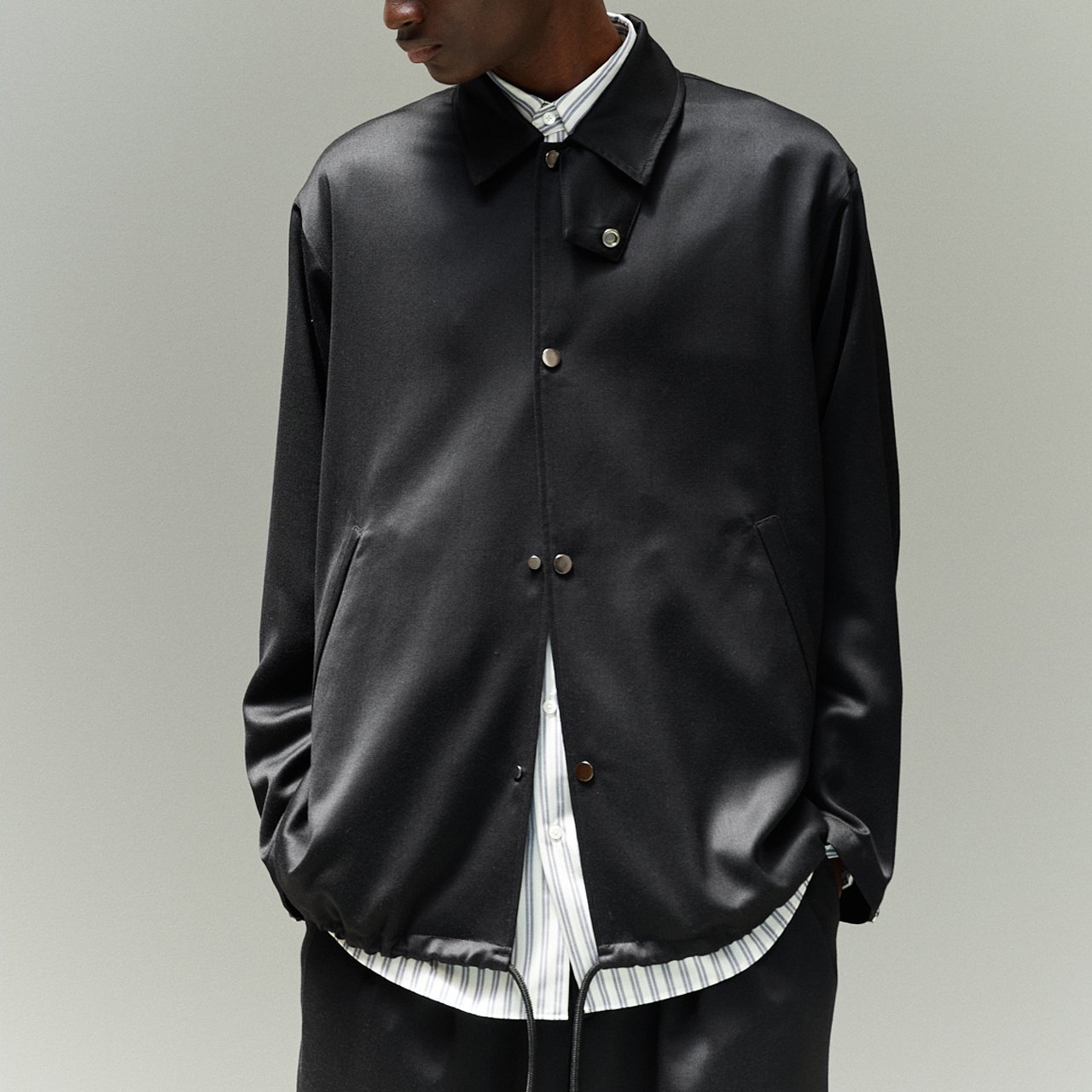 <img class='new_mark_img1' src='https://img.shop-pro.jp/img/new/icons5.gif' style='border:none;display:inline;margin:0px;padding:0px;width:auto;' />MARKAWARE (ޡ)COACH JACKET BLACK -CASHMERE SATIN-