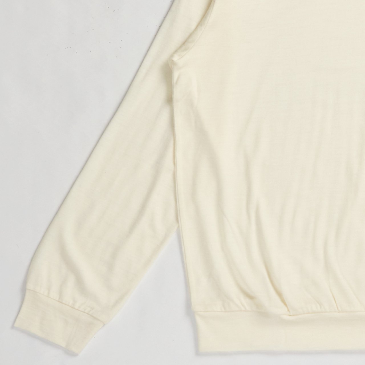 ͽ marka (ޡ)TURTLE NECK IVORY -2/72 WOOL SINGLE JERSEY WASHABLE-