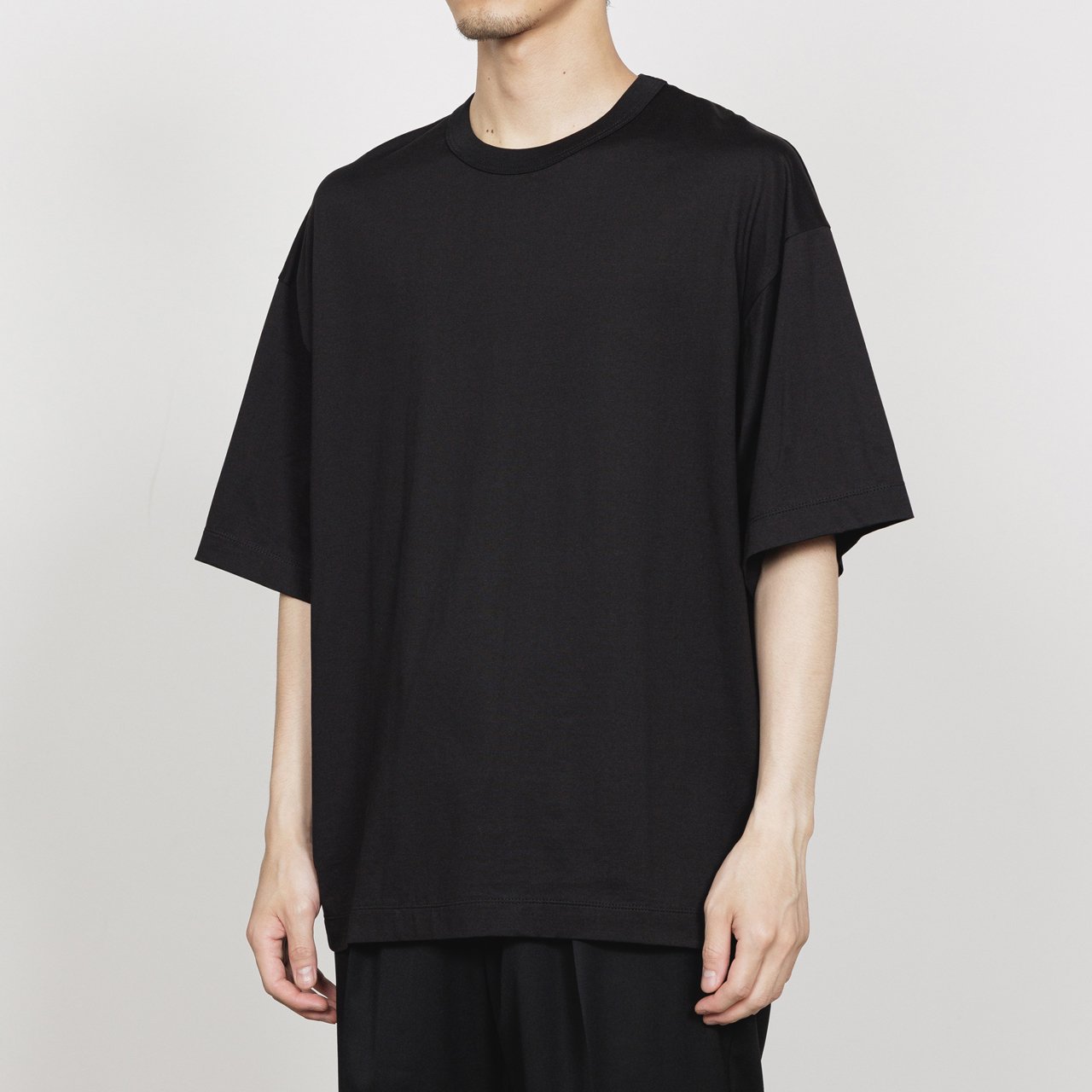 ͽ MARKAWARE (ޡ)COMFORT FIT Tee BLACK -ORGANIC GIZA 80/2-